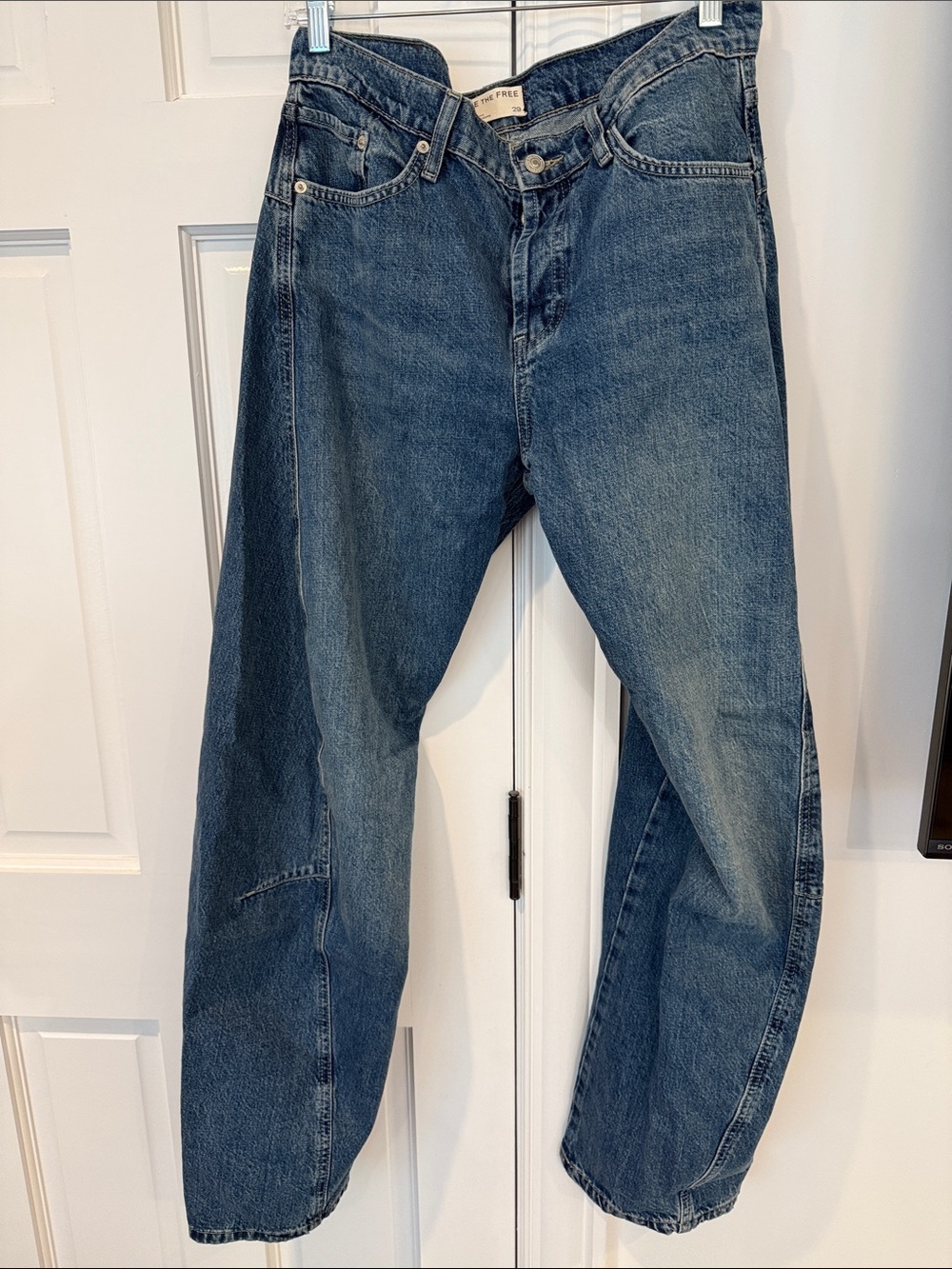 We The Free Light Blue Washed Relaxed Denim Jeans